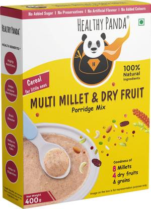 HEALTHY PANDA Organic Millet Cereal Mix with Dry fruits Powder(400g):Baby cereal/Baby food/ Cereal