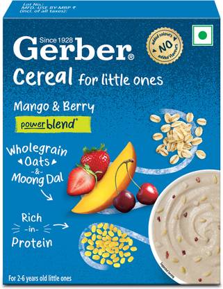 GERBER Mango & Berry BIB Cereal From 2 Years to 6 Years Cereal