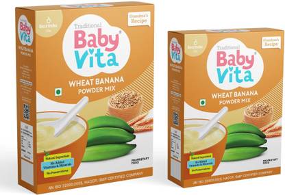 Babyvita Wheat Banana Powder Mix|Wheat|Dehydrated Nendran Banana Cereal