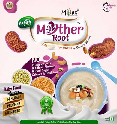 Millex Mother Root-500g | Baby Food (6+Months)|Sprouted Multi-grain| Natural Cereal Cereal