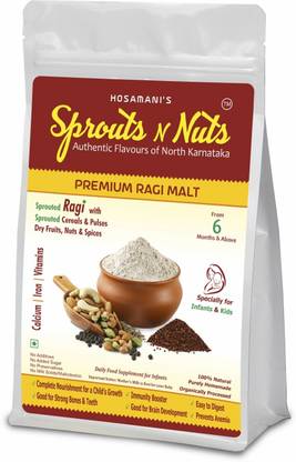 Hosamani’s Sprouts N Nuts Premium Ragi Malt Cereal
