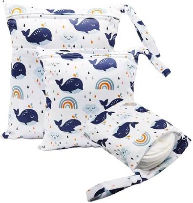MAYCREATE 3Pcs Baby Diaper Pouches Cartoon Print Cloth Bags 3 Sizes Changing Station