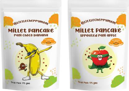 @littlecherrymom Calcium Rich Pancake Combo – Ragi Choco Banana + Ragi Apple – 175 gms Each