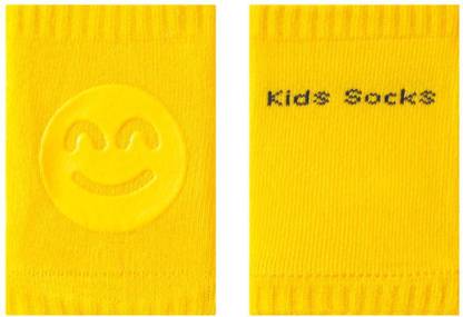 SYGA Baby Knee Pads - Smily face Design, Soft Cotton Material, for 6-18 Month-old's Yellow Baby Knee Pads