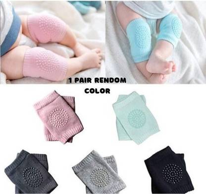 JAYDIP LAKKAD 1- Pair Crawling, Elbow Safety Protector, Stretchable Anti-Slip Multicolor RENDOM COLOR Baby Knee Pads