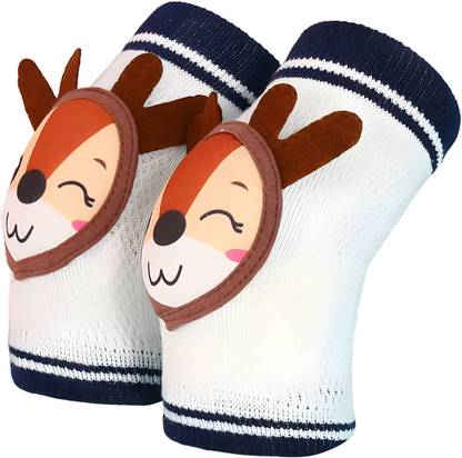 Bembika Baby Knee Pads For Crawling, Baby Knee Protector, Knee cap for kids - Deer Blue Blue Baby Knee Pads