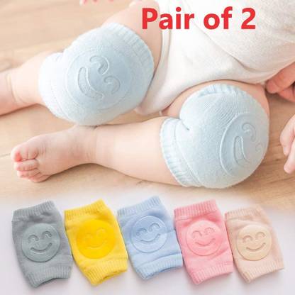 squarefabric Baby Knee Pads Pink, Green Baby Knee Pads