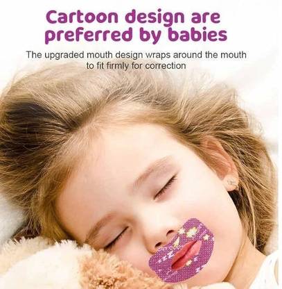 viyagee Snore Kids Sleep Strips, 30pcs Mouth Shape purplle Baby Knee Pads