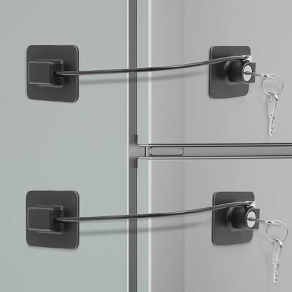 ZODZE Pack 2 Baby Safety Lock with Keys for Fridge, Cabinet, Door Lock For Kids