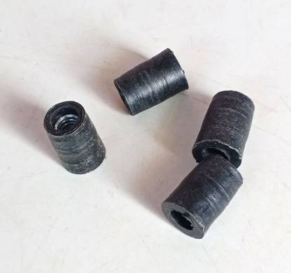 DVYA Tube Insert with Threaded Metal Bush Round (4 Pcs)