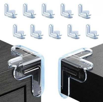 KinderHaus Baby Proofing Corner Guards (12-Pack) T Shape Protectors with Thickened Adhesive