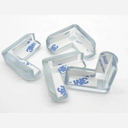 Dnk TCP L Shape Transparent Silicone Corner Guard Edge Protectors