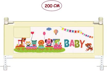 SYGA 1 Cream Baby Bed Fence Gate Security Guard Railing Playpens Rail for Newborn - 2 m