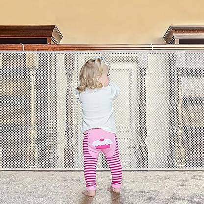 Adfresh Kids Safety NetDurable Baby Proofing Stairs Rail Safety Net For Balcony(white )