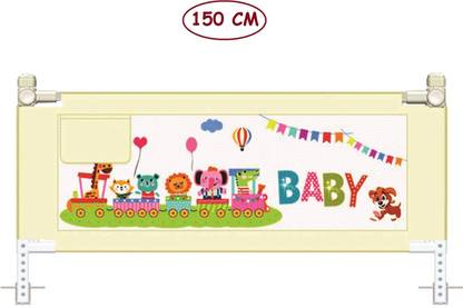 SYGA 1 Cream Baby Bed Fence Gate Security Guard Railing Playpens Rail for Newborn - 1.5 m