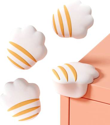 Besillia Anti Collision Sticker Beige Soft Edge Guard Furniture Protector (4Pcs, White)