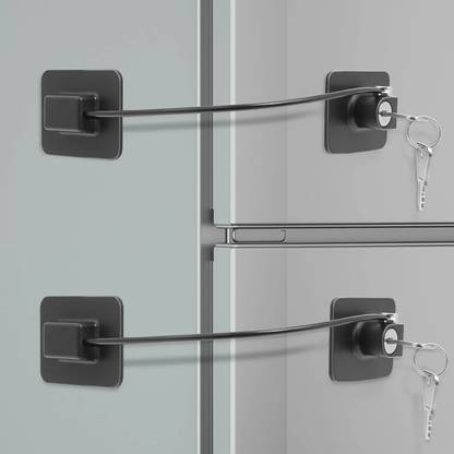 ZODZE Pack 2 Baby Safety Lock with Keys for Fridge, Cabinet, Door Lock For Kids