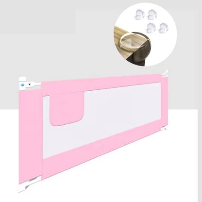 Safe-o-kid (6ft x 2.3ft) Premium Bedrail Washable Bed Rails Full Bed Size, Pack of 1, Pink