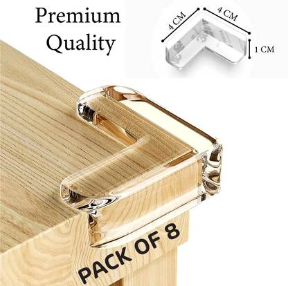 BYSMARTSTORE SMARTSTORE Protector for Baby & Sharp Edge Protector for Furniture (Pack of 8)