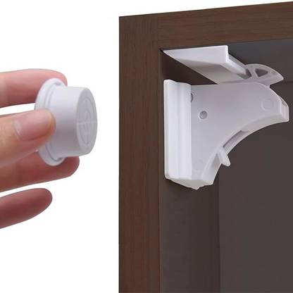 Safe-o-kid 2 Locks + 2 Keys Magnetic Cabinet Locks, No Drill Kitchen ,Drawer lock -