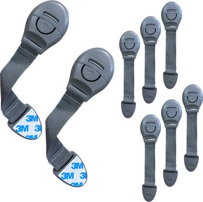 KidDough Safety Locks Child Safety Lock - 8 Grey Locks