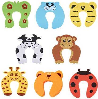 BABY BLOCKS Baby Safety Foam Door Stopper | Door Guard | Curve Shaped (Pack of 5)