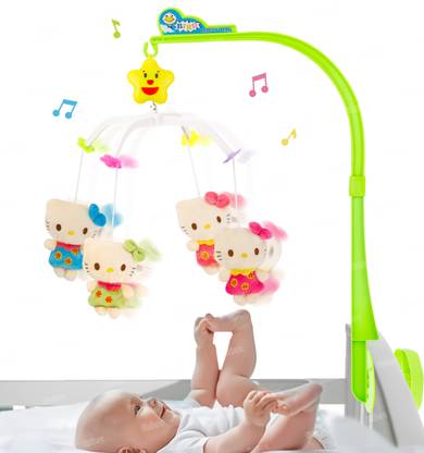 FIDDLERZ Cot Hanging Rattle for Baby with Hanging Soft Toy Sound Rattle Toys for New Born Rattle