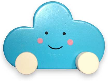 ecosmartlearn Wooden Wheel Toy Cloud Rattle