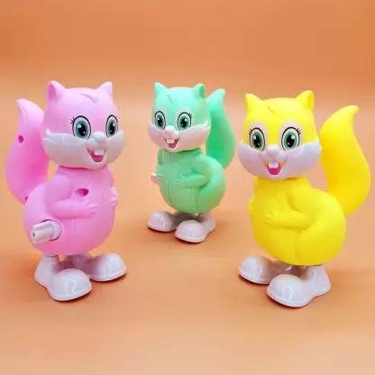 SR Toys Jumping Squirrel Wind Up Key Operated Crawling Walking Toy for Kids Rattle Rattle