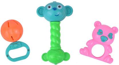 Tobo Colorful Soft Kinder Rattle Ball Toy for Baby, Rattle