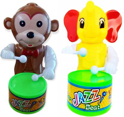 S.T.S ENTERPRISES monkey elpha Drummer Toy with Drumming and Dancing Action for Kids