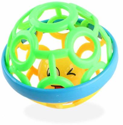 Quasar Soft Rattle Ball - Colorful Soft Ball Rattle Toy for Baby, Bath Toy Safe Non-Toxic, Attractive Rattle for New Born Baby, Creative Learn with Fun Children Toddler Toy, Best for Baby First Toys  - 3 inch