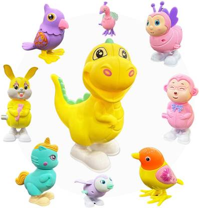 Wembley Jumping Rabbit Bird and Penguin Wind Up Key Operated Crawl Walk Moving Toy-3 Pcs Rattle