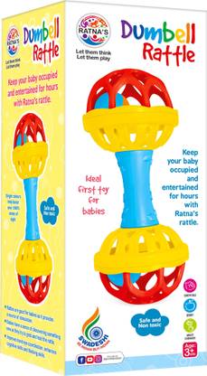 RATNA'S Dumbbell Baby Rattle (Multicolor) (2106) Rattle