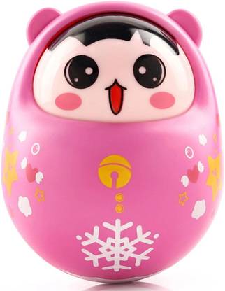 Mopaniraj Roly Poly Push and Shake Wobbling Tumbler Doll Toy Rattle