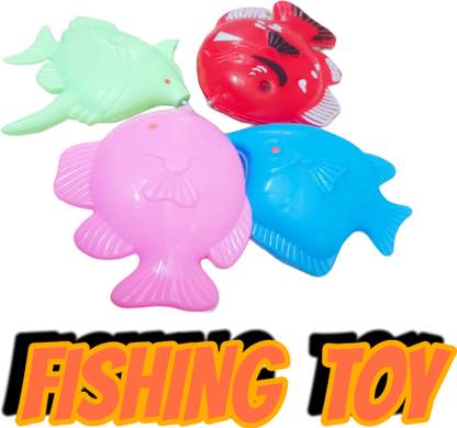 RAGVEE Fishing Bath Toy Colorful fish Shape Toy for Babies Rattle (Multicolor) Rattle