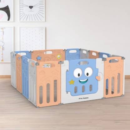 R for Rabbit Joyland Playard for Baby, Playpen for Kids, Baby Gate Fence with Safety Lock Safety Gate