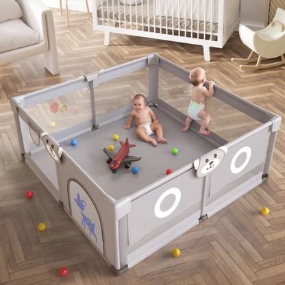 baybee Playpen for Babies, Kids Foldable Playards with Safety Lock & Suction Cups Safety Gate