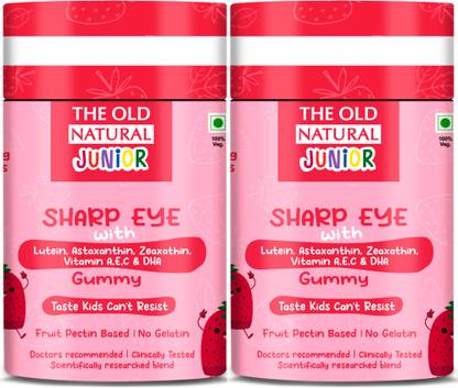 The Old Natural Sharp Eye Fruit Pectin Based gummies with lutein, astaxanthin|gummies Strawberry Flavored Gummies