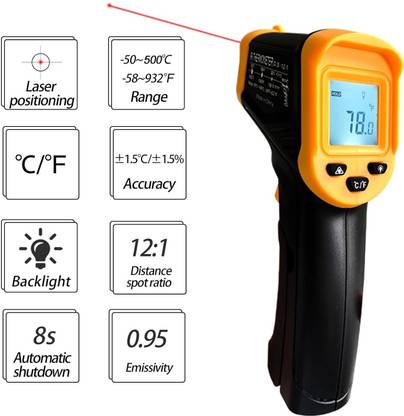 BALRAMA IR Gun Temp Sensor Non-Contact Digital Infrared Thermometer Temperature Baby Thermometer