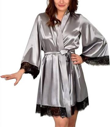 LIONEX Silver Medium Bath Robe