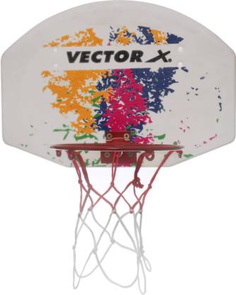 VECTOR X Small Basketball Board With Ring & Net For Ball Size (1 To 3) For Kids | 18.5 Basketball Backboard