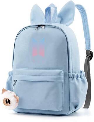 sannidhi Bts Bags for Girls, Gradient Cute Rabbit Ear Waterproof Backpack, Maximum Capacity 55L, Used for School Bag Computer Bag Gift Waterproof School Bag