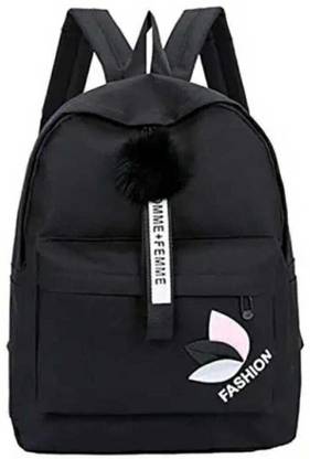 SS Enterprises Medium 25 L Backpack Backpack Stylish college backpack For Girls /Women's/ Backpack/ Office Bag Black (Black) 20 L Backpack