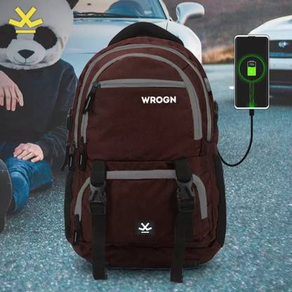 WROGN ASPHER Unisex With USB port and Rain cover 40 L Laptop Backpack