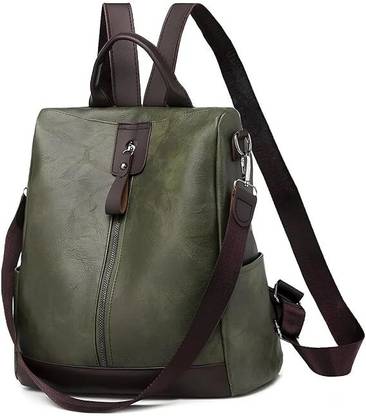 M RUFOUS Laptop Backpack Vegan Leather Casual Convertible Backpack Handbag 15 L Backpack