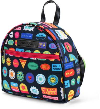 Dressberry Quirky backpack with a fun print, secure zip closure 8 L Backpack