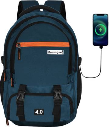 PROVOGUE PLUS Waterproof Febric DISCOVERY 4.0 Unisex Office Travel Bag With USB PORT 40 L Laptop Backpack