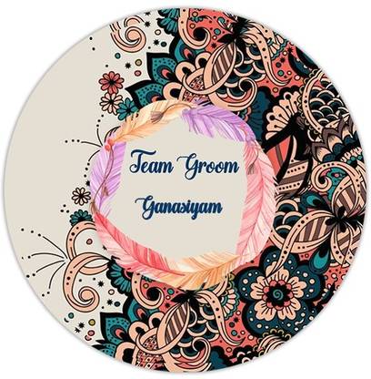 SY Gifts Bride and Groom Badge