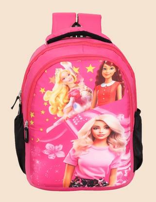 JUMRPAE New Polyester Barbie Character Printed Backpack (NUR/LKG/UKG/1st/2nd Class) Waterproof School Bag